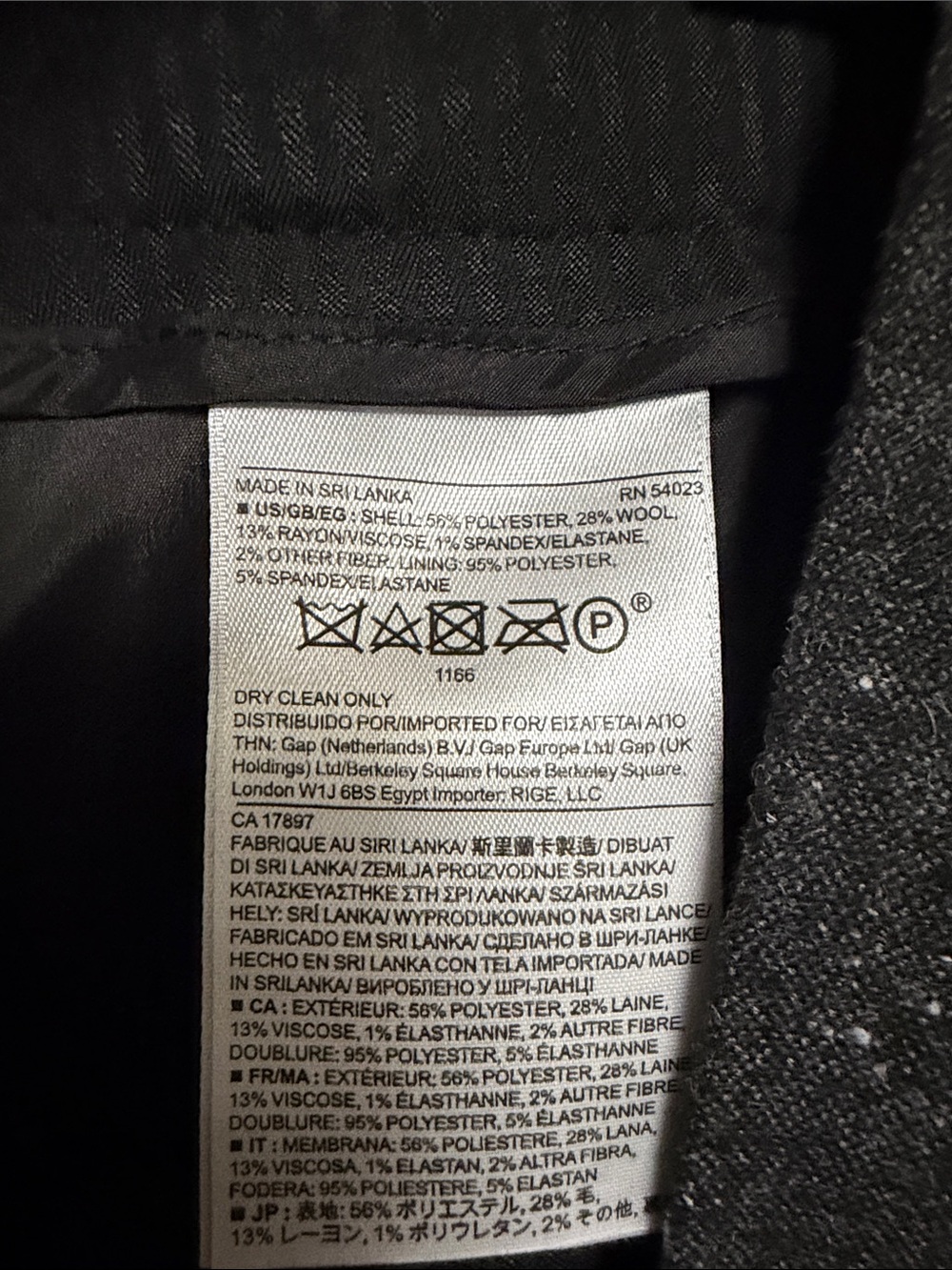Banana Republic Wide-Leg Pants in Charcoal Tweed (28% wool) - Picture 6 of 8